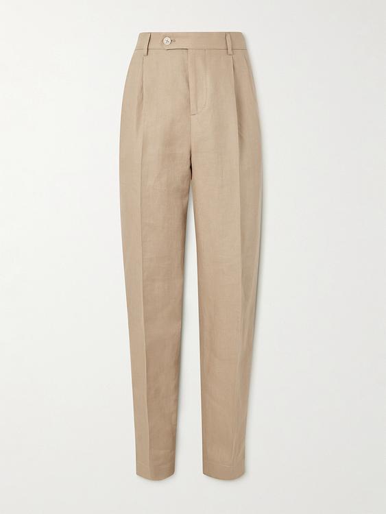 Taupe suit trousers from Brunello Cucinelli