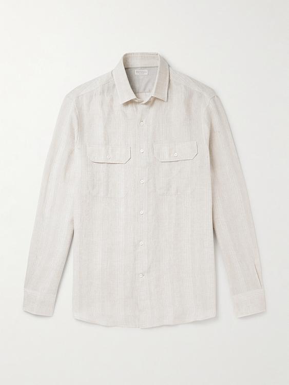 White casual shirt from Brunello Cucinelli