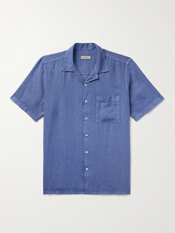 Blue short sleeve shirt from Canali