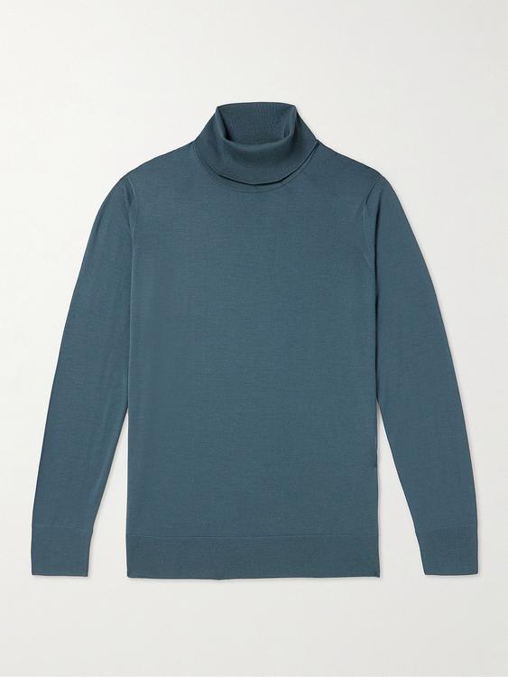 Dark grey turtleneck from Loro Piana