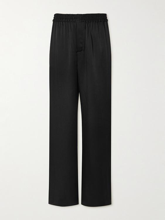 Black wide-leg formal trousers from Saint Laurent