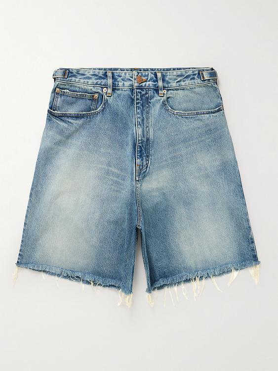 Blue denim shorts from Balenciaga