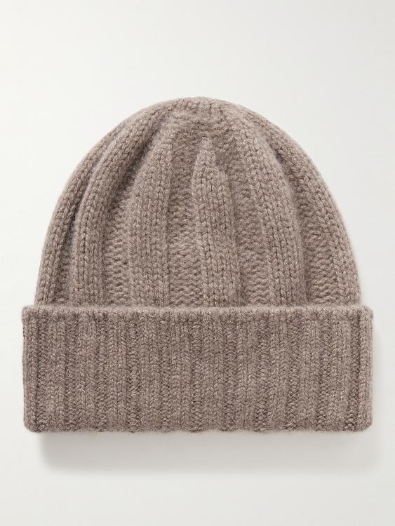 Grey beanie from Beams Plus