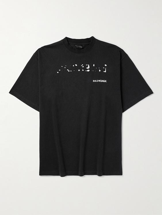 Print black t-shirt from Balenciaga