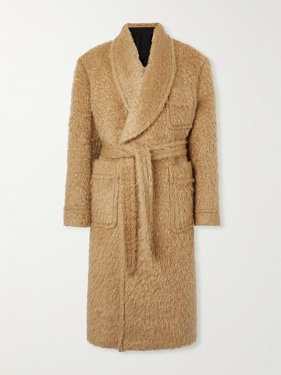 Taupe coat from Bottega Veneta