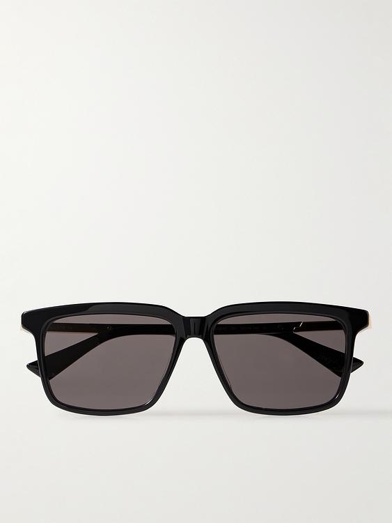 Black d-frame sunglasses from Bottega Veneta