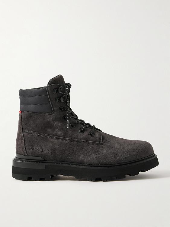 Black lace-up boots from Moncler