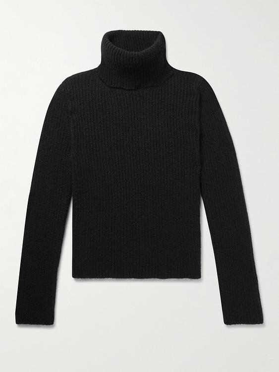Black turtleneck from Saint Laurent