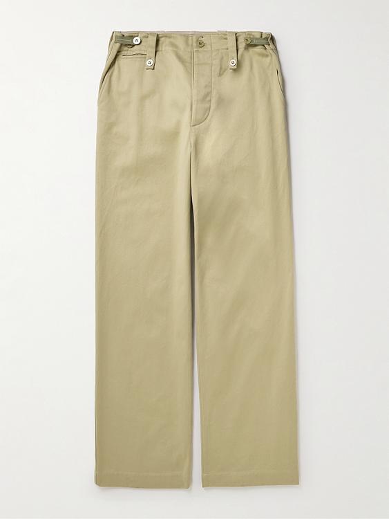Beige wide-leg casual trousers from Burberry