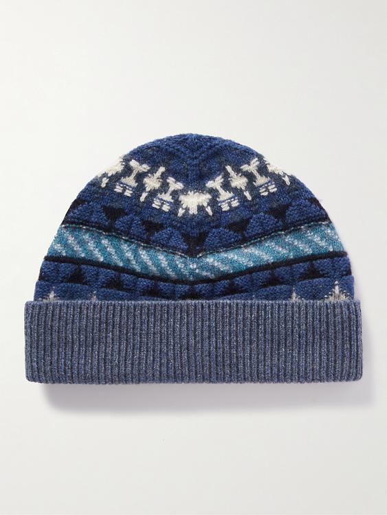 Dark blue beanie from Loro Piana