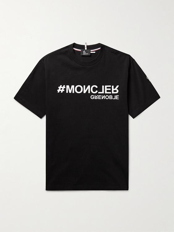 Print black t-shirt from Moncler Grenoble