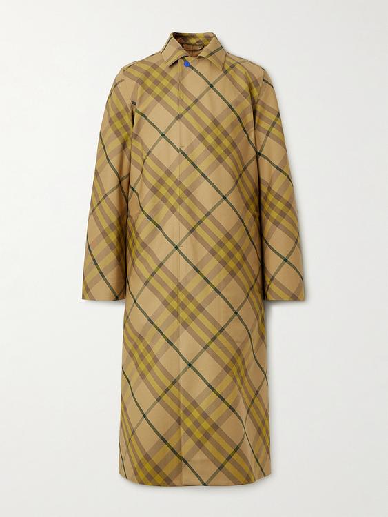 Checkered brown coat from Burberry