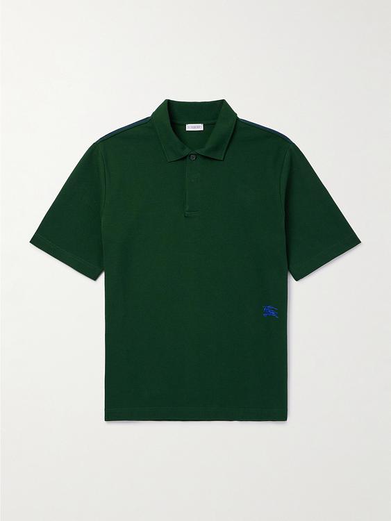 Dark green short sleeve polo shirt from Burberry