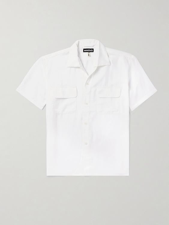 White short sleeve polo shirt from Monitaly