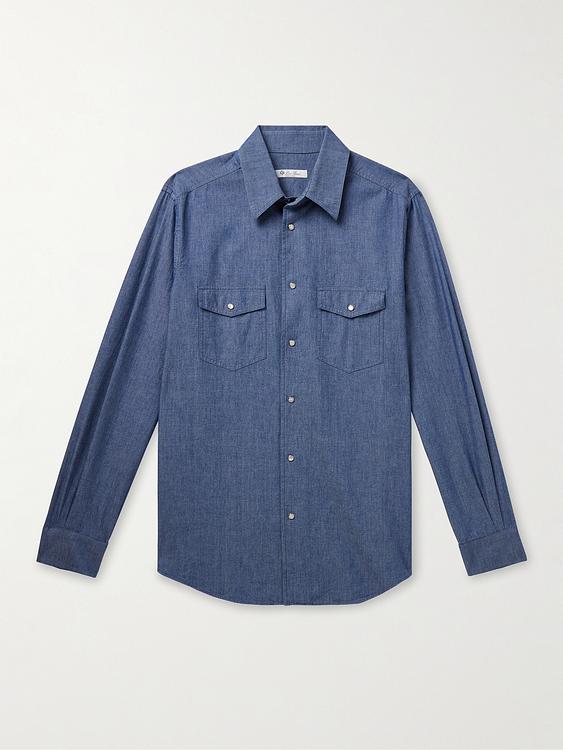 Blue casual shirt from Loro Piana