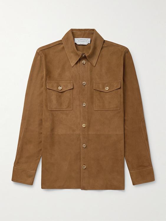 Taupe overshirt from Gabriela Hearst