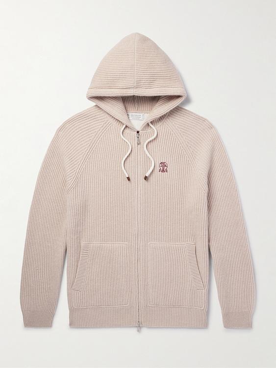 Beige hooded sweatshirt from Brunello Cucinelli