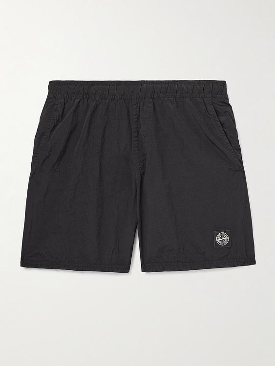 Dark grey swim shorts from Stone Island