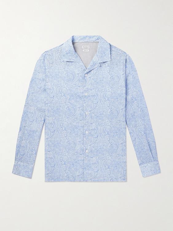 Light blue casual shirt from Brunello Cucinelli