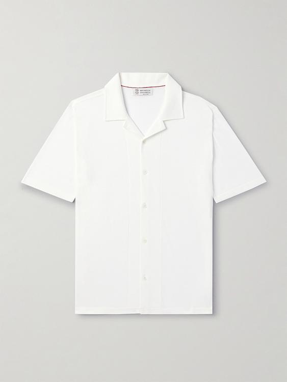 White short sleeve shirt from Brunello Cucinelli