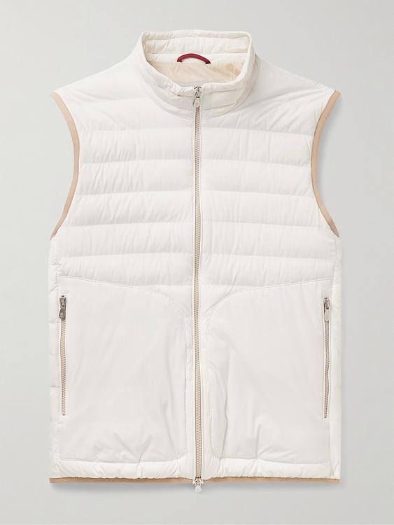 White vest from Brunello Cucinelli