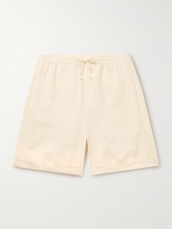 White drawstring shorts from Canali