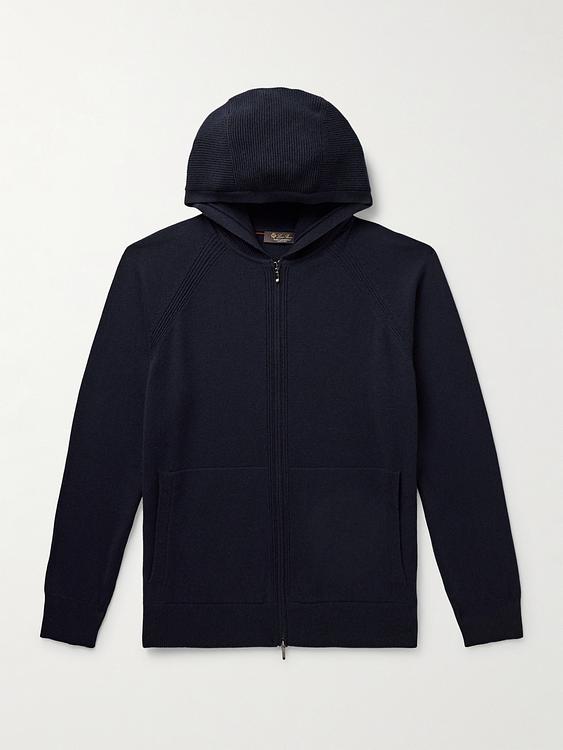 Black hooded sweatshirt from Loro Piana