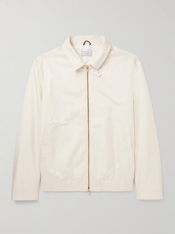 White casual jacket from Brunello Cucinelli