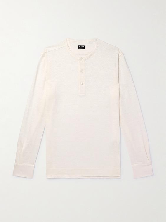 White henley shirt from Zegna