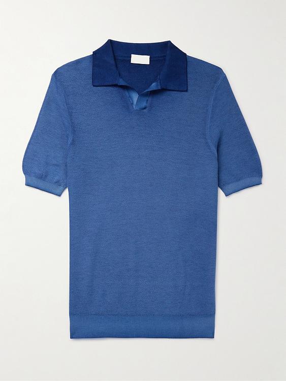 Blue short sleeve polo shirt from Altea