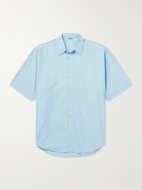 Light blue short sleeve shirt from Auralee