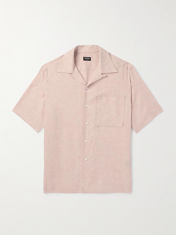 Beige short sleeve shirt from Zegna