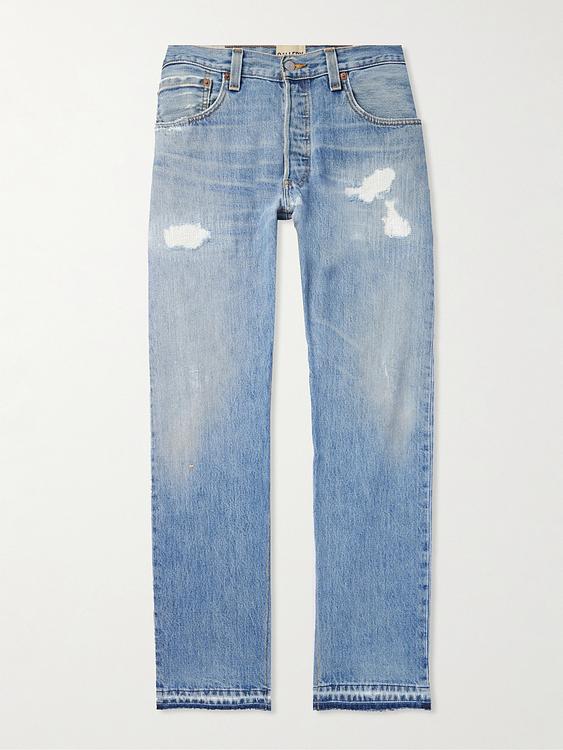Blue distressed jeans from Gallery Dept.