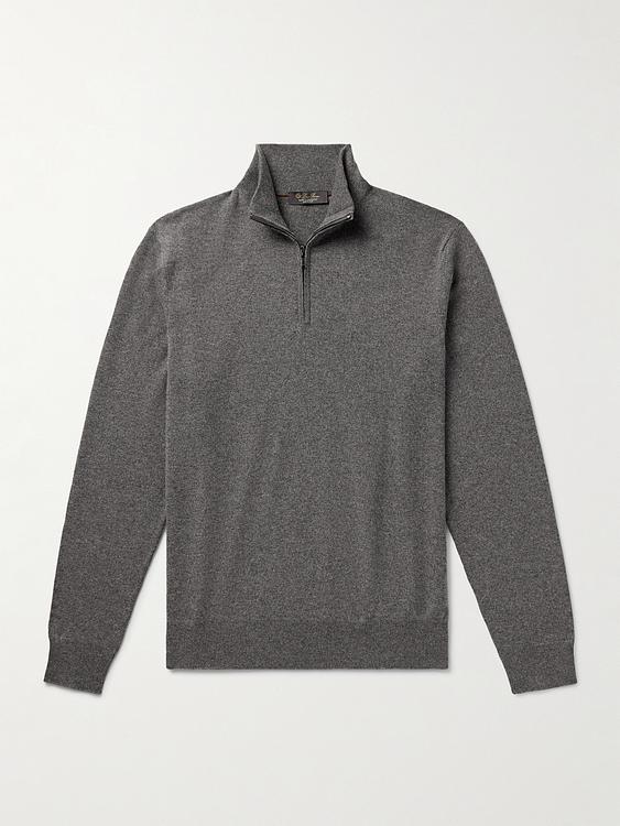 Dark grey half-zip from Loro Piana