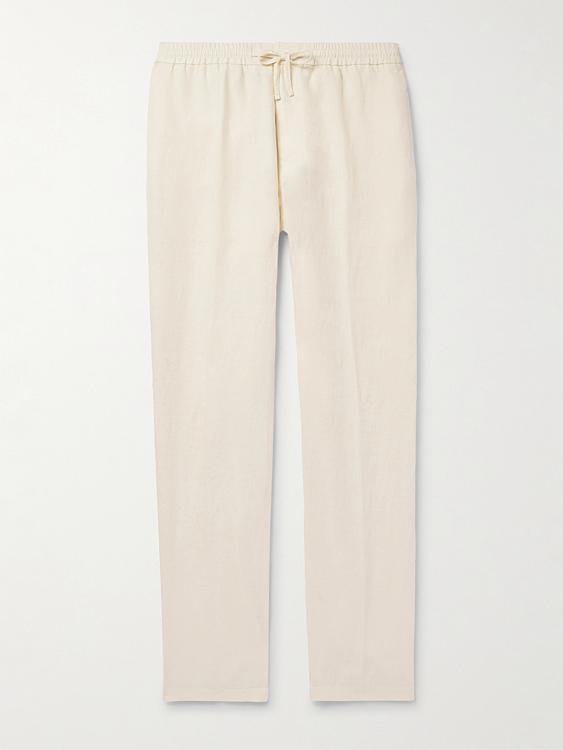 White drawstring trousers from Canali