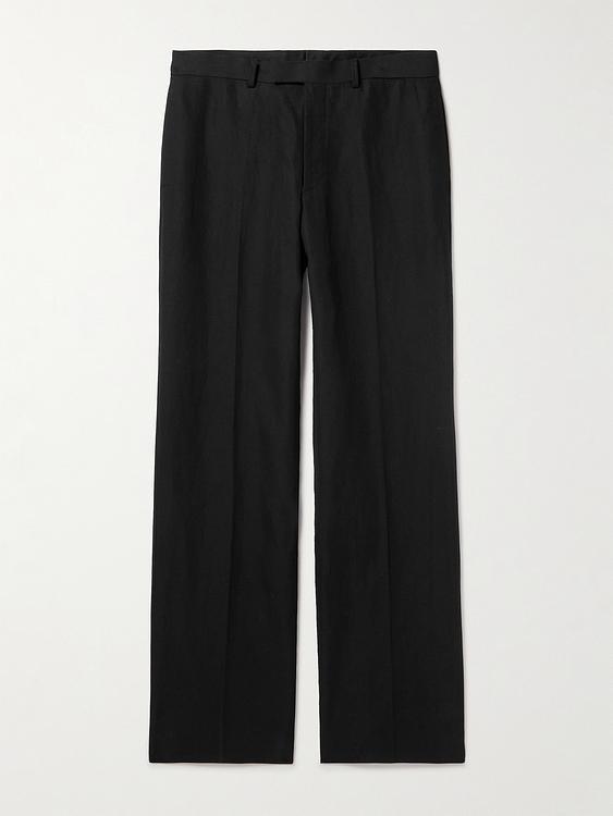 Black casual trousers from Auralee