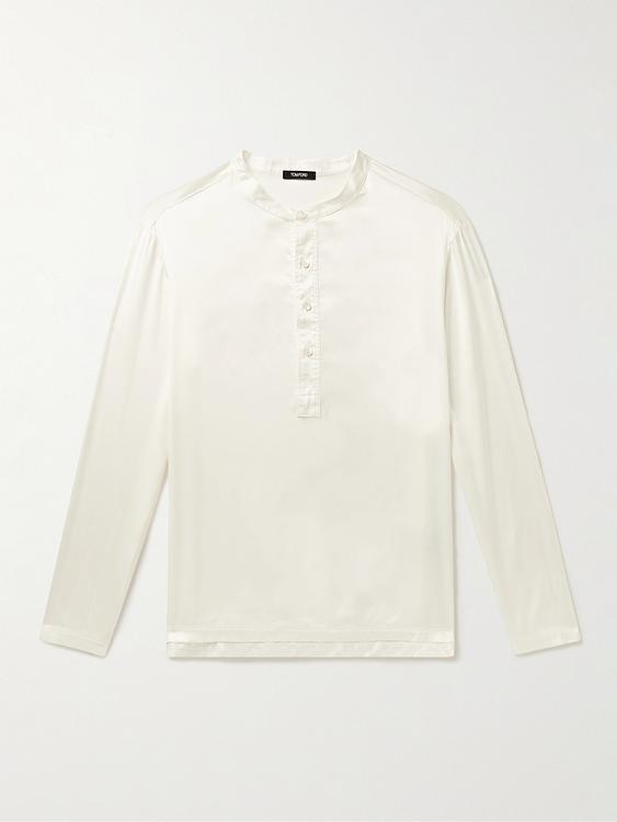 White henley shirt from Tom Ford