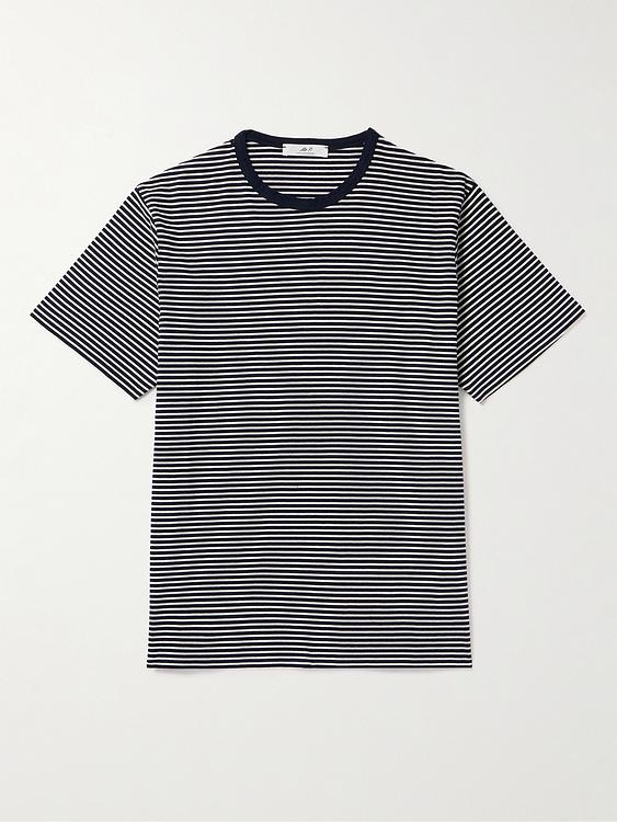 Striped black t-shirt from Mr P.