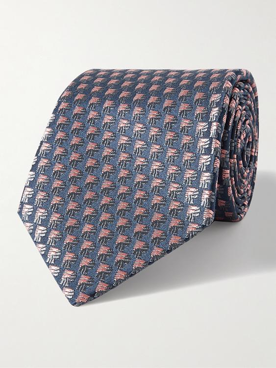 Dark grey tie from Charvet