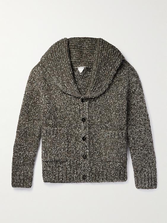Dark grey cardigan from Bottega Veneta