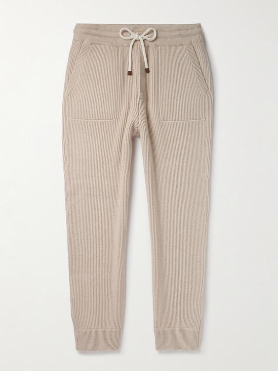 Beige sweatpants from Brunello Cucinelli