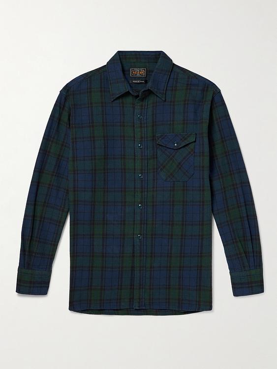 Checkered black casual shirt from Beams Plus