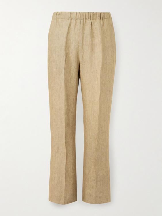 Taupe linen trousers from Piacenza 1733