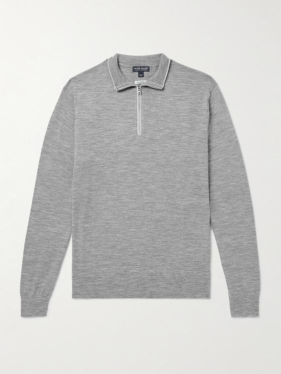 Grey half-zip from Peter Millar