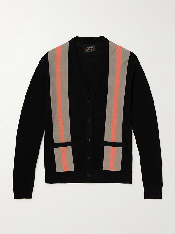 Black cardigan from Beams Plus