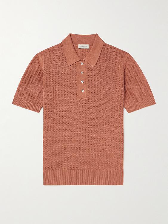 Brown short sleeve polo shirt from Piacenza 1733