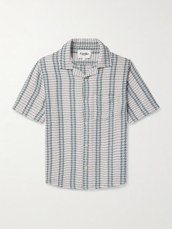 Striped grey short sleeve shirt from Corridor