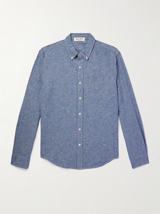 Blue casual shirt from Alex Mill