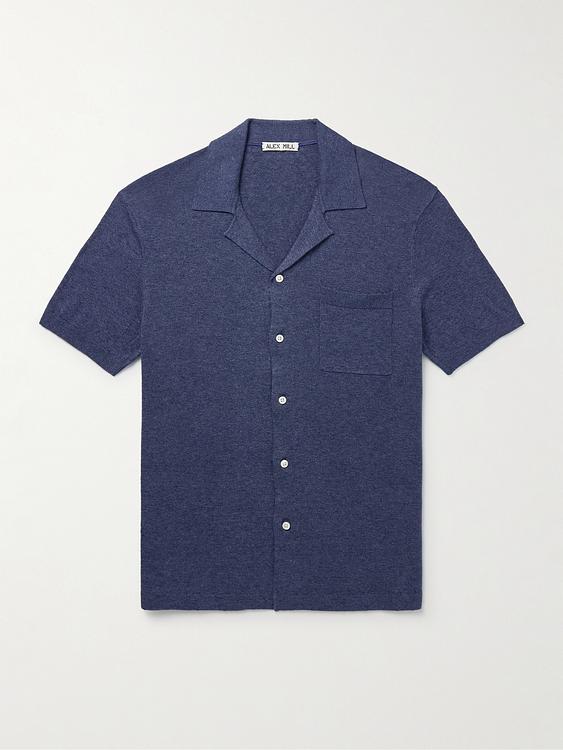 Dark blue short sleeve shirt from Alex Mill