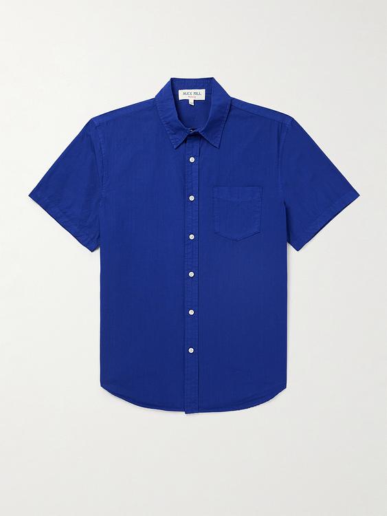 Dark blue short sleeve shirt from Alex Mill